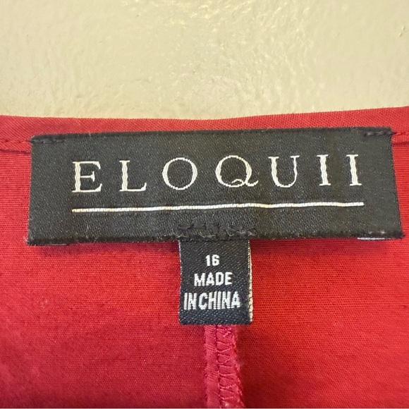 Eloquii Plus Size Burgundy Blouse - Picture 4 of 8